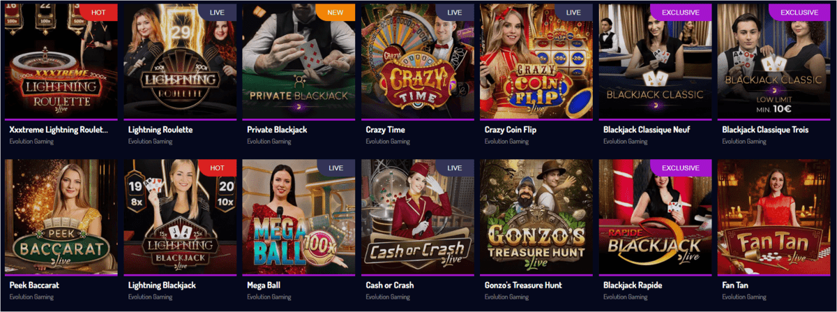 Top live casino and live dealers games lucky8