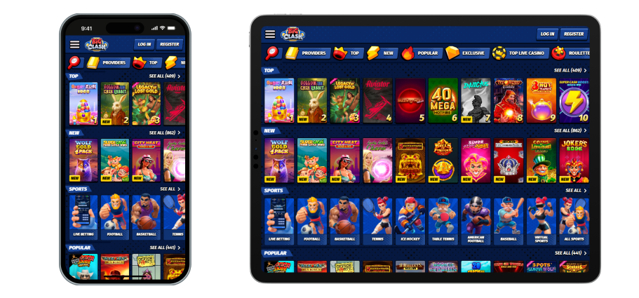 Mobile Version of Casino Big Clash BigClash Casino Online Mobile