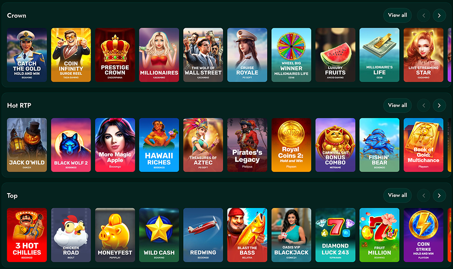 Crown Green Casino Online Games