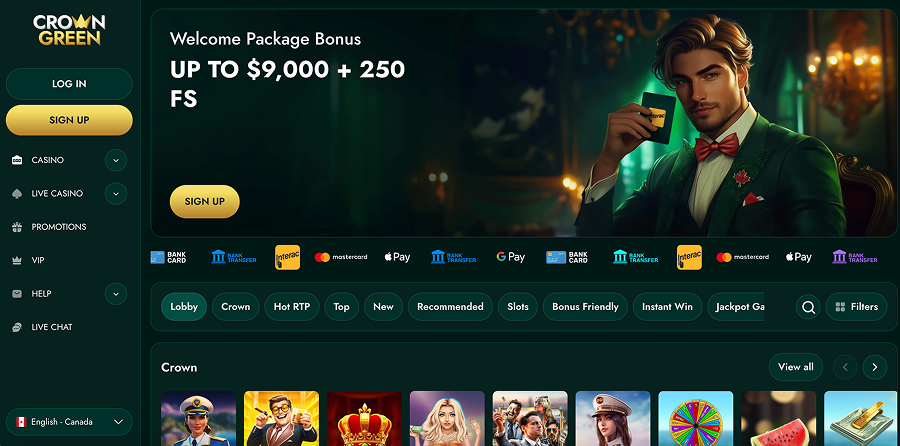 WebSite Crown Green Online Casino