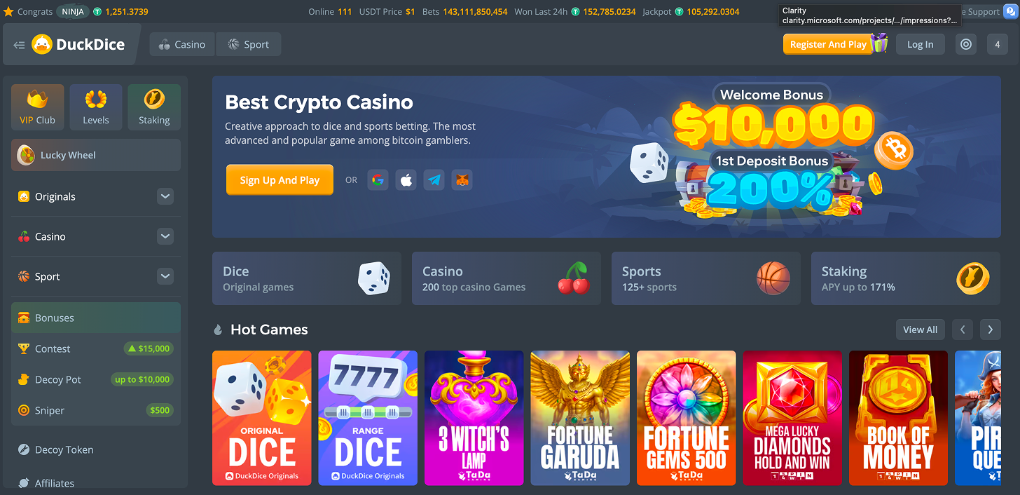 Casino Online DuckDice Review