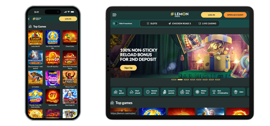 Lemon Casino Mobile App