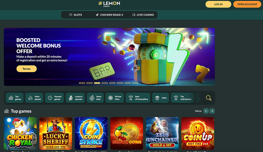 Lemon Casino Website