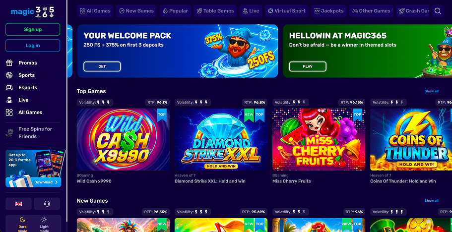 Magic 365 Casino Online Review