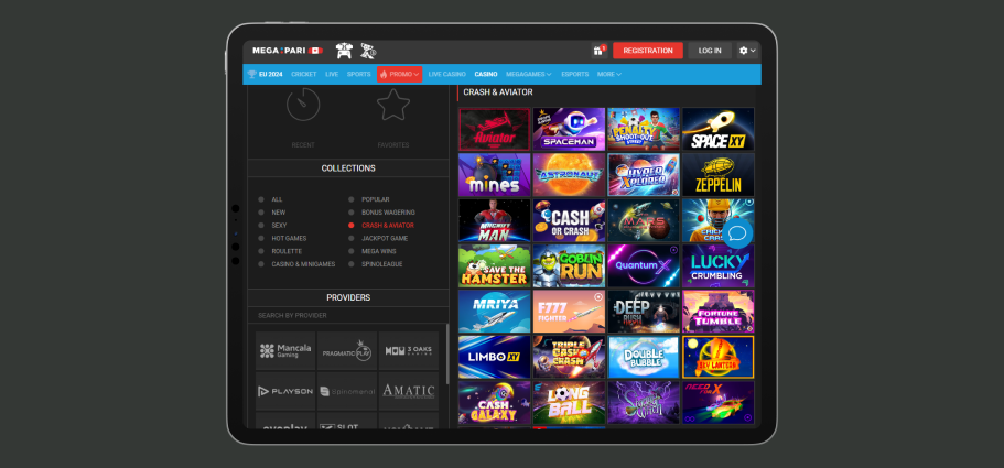 Top Crash Games at Casino Online Mega Pari Mega Pari Casino Crash Games