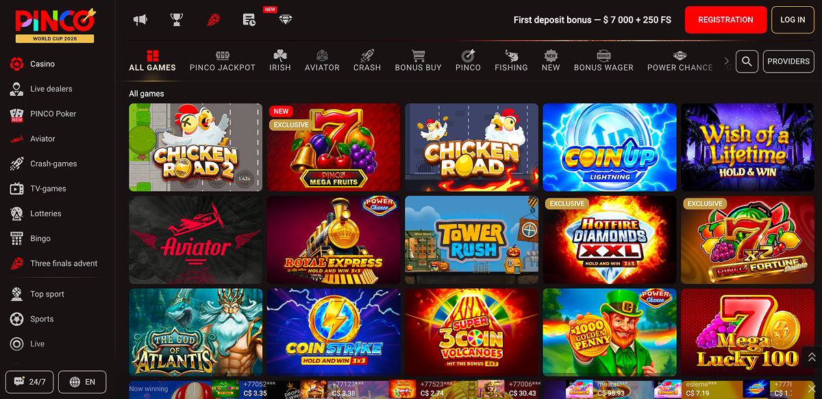 Pin Co Casino New Games