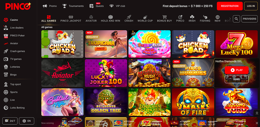 Pin Co Casino New Games