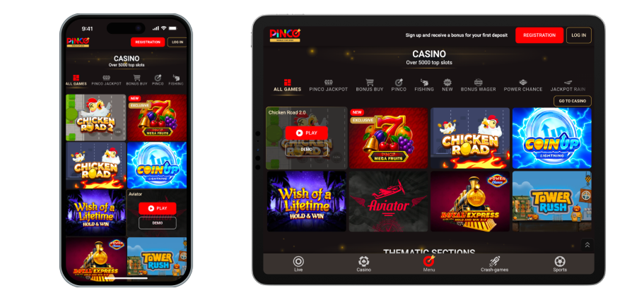PinCo Casino Mobile
