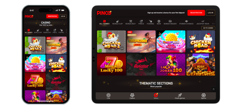 PinCo Casino Mobile