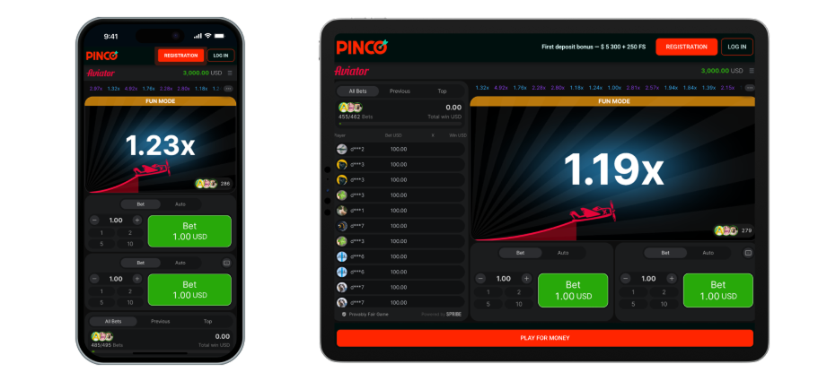 PinCo Casino Mobile