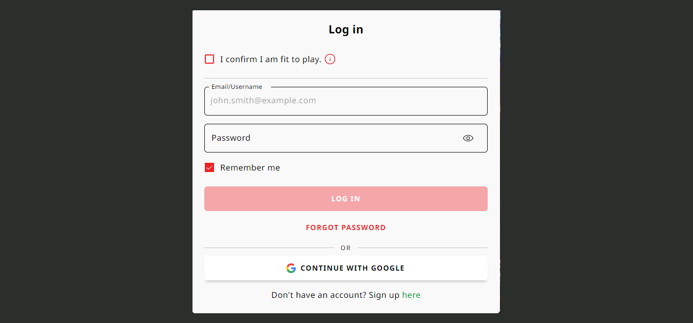Rgistration Procces at Royal Panda Just use your Google account to register or log in to Royal Panda Online Casino