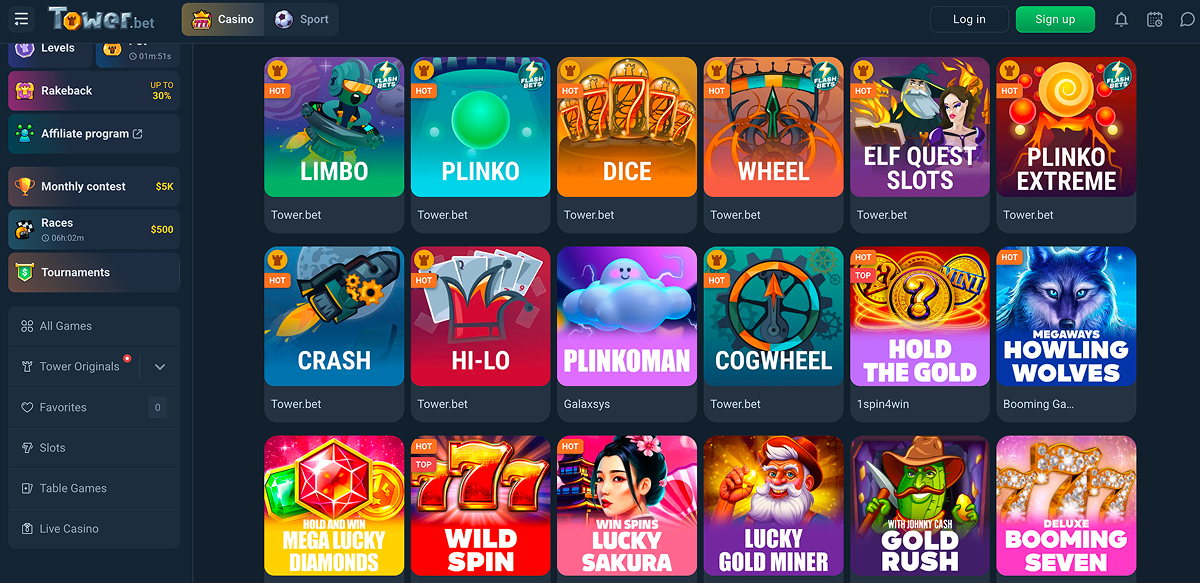 Top Crypto games at Bet Tower Casino