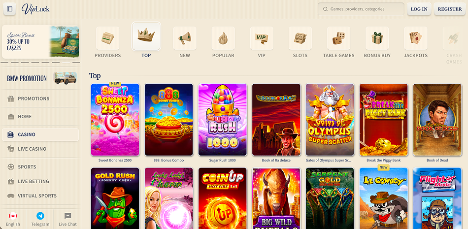 Luck Vip Casino Top Slots