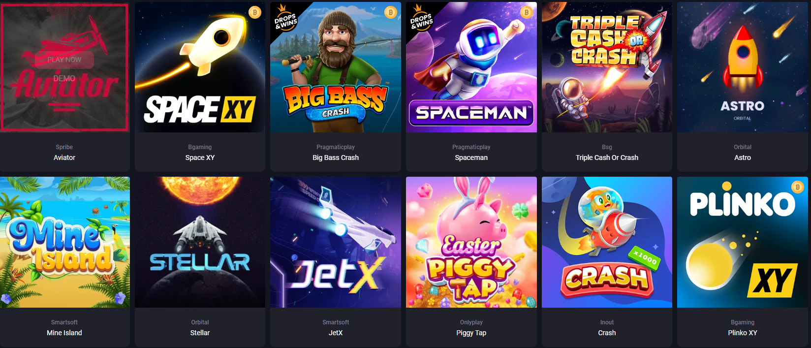Woo Casino Instant Games Crash Games at Woo Casino