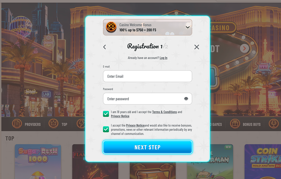 Wyns Casino Login and Registration